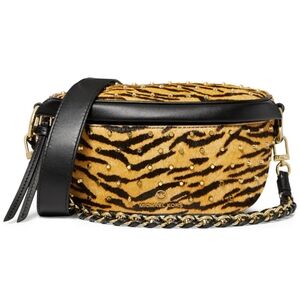 Michael Kors Slater Animal Print Calf Hair and Leather Sling Pack - NWT